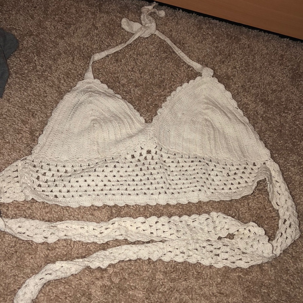 Crochet tie top